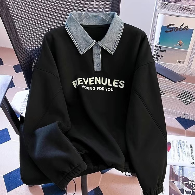 2024 polo collar sweater women autumn and winter tops