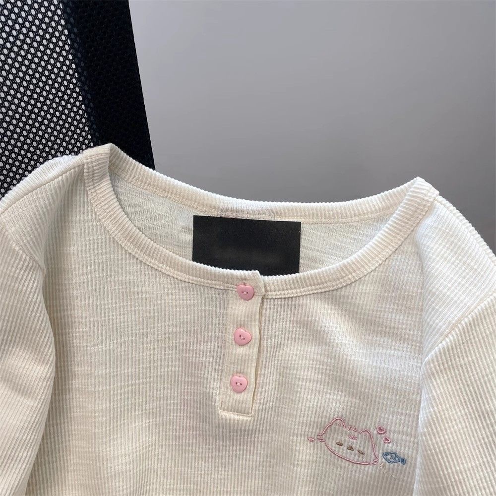 2024 Women's autumn long-sleeved bottoming shirt tops